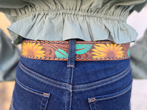 P3S2901BLT Pure Western Ladies Tiarna Belt Tan