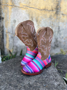 09-018-1901-3115 Roper Kids Glitter Serape Boots Serape/Tan