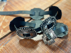 5406790K Roper Ladies Black 1" Plain Leather Belt