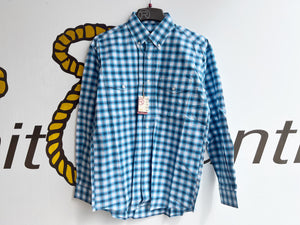 3-01-378-2093 Roper Mens Amarillo Collection LS Shirt Plaid Blue