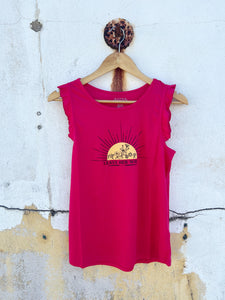 03-037-0513-0471 Roper Ladies Five Star Collection Sleeveless Tee Solid Pink