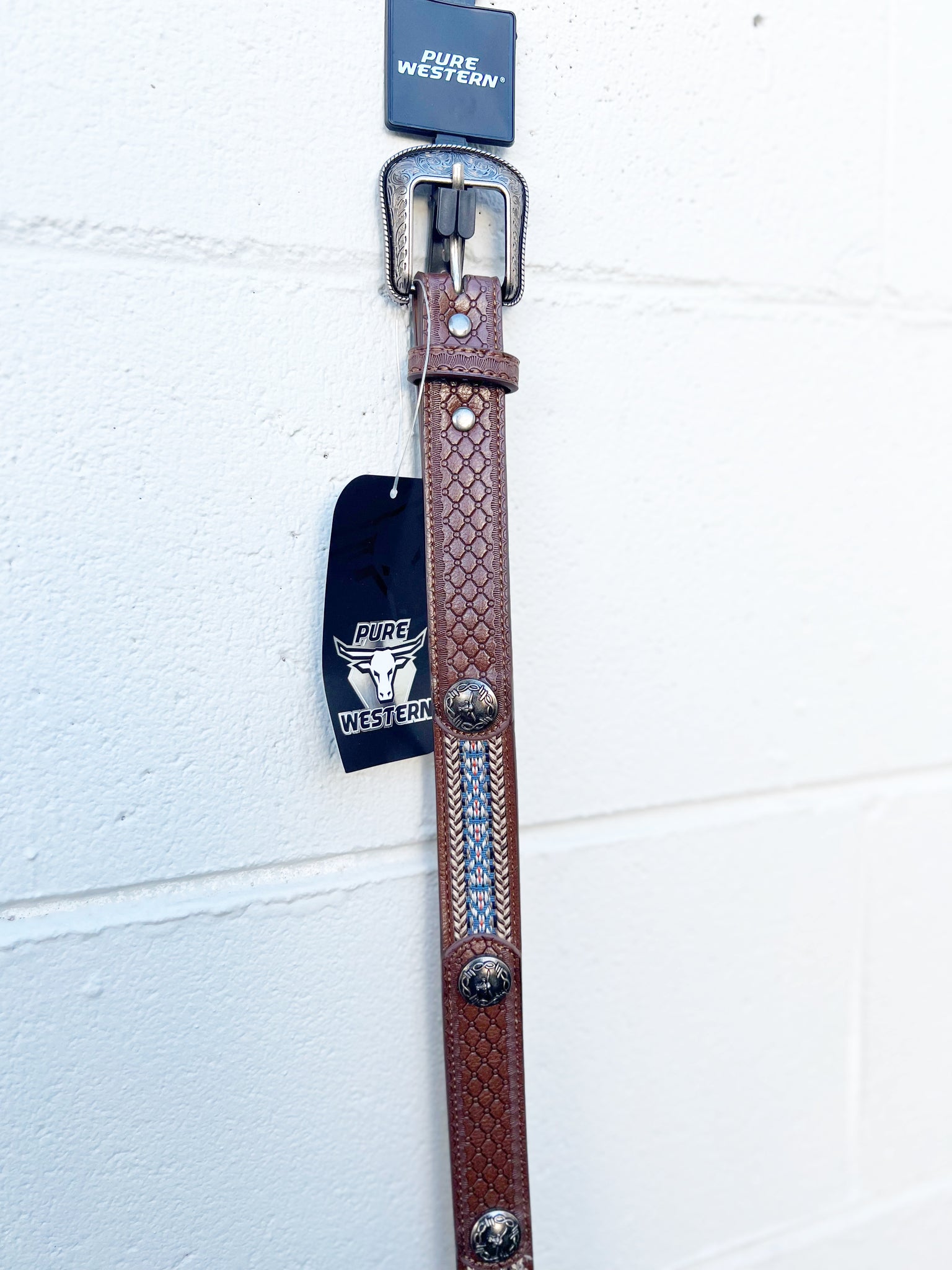 P3S7960BLT Pure Western Kids Clement Belt Tan
