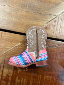 09-017-1901-3115 Roper Toddler Glitter Serape Boots Serape/Tan