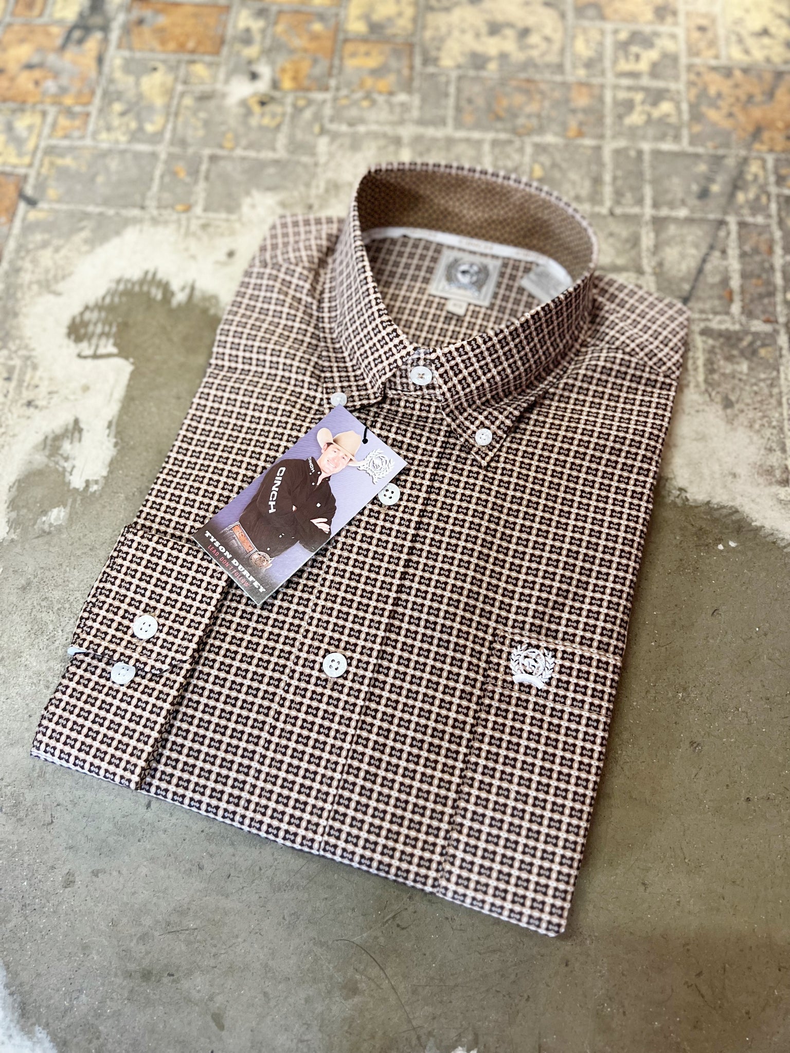 MTW1105537 Cinch Mens LS Shirt Brown
