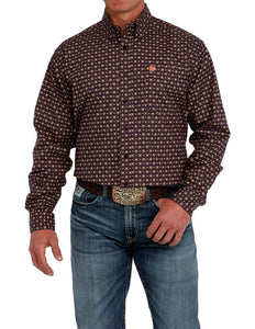 Cinch Mens L/S Shirt Purple MTW1105877