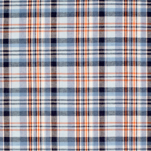 MWLS2534 Just Country Mens Austin L/S Print Workshirt Blue/Navy/Orange Plaid