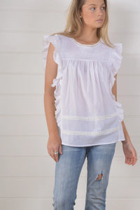 Bullrush Paperbark Top - White