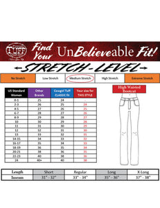 Cowgirl Tuff Ladies Platinum Bootcut Jeans 35" Leg