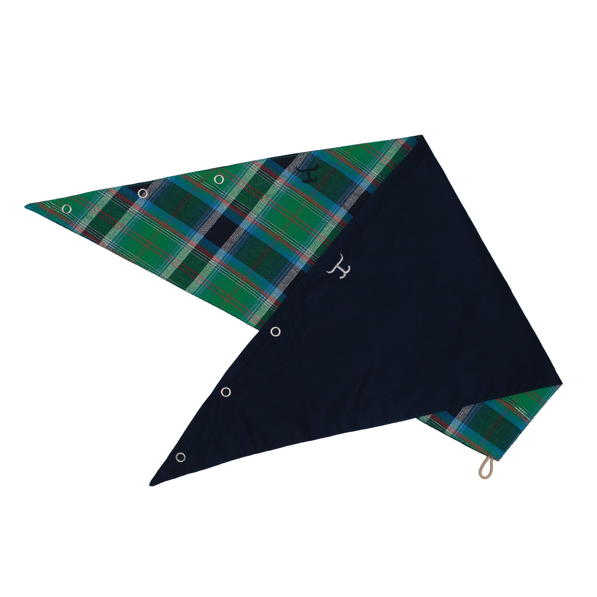 SCF2465 Just Country Ladies Carlee Double Sided Scarf Ivy Lurex Plaid/Navy