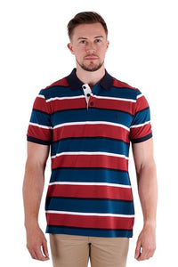 T3S1504015 Thomas Cook Mens Jacob S/S Polo Ocean/Red