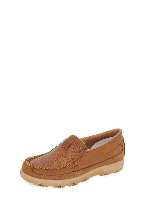 TCWXC0063 Twisted X Ladies Flower Cellstretch Mocs Slip On Brown
