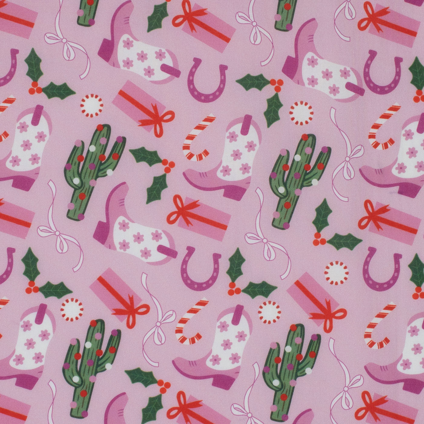 WWSSC251 Just Country Ladies Izzy Full Button S/S Print Workshirt Pink Christmas