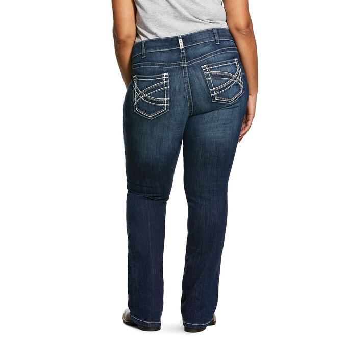 10017510 Ariat WMS R.E.A.L Mid Rise Boot Cut Entwined Marine