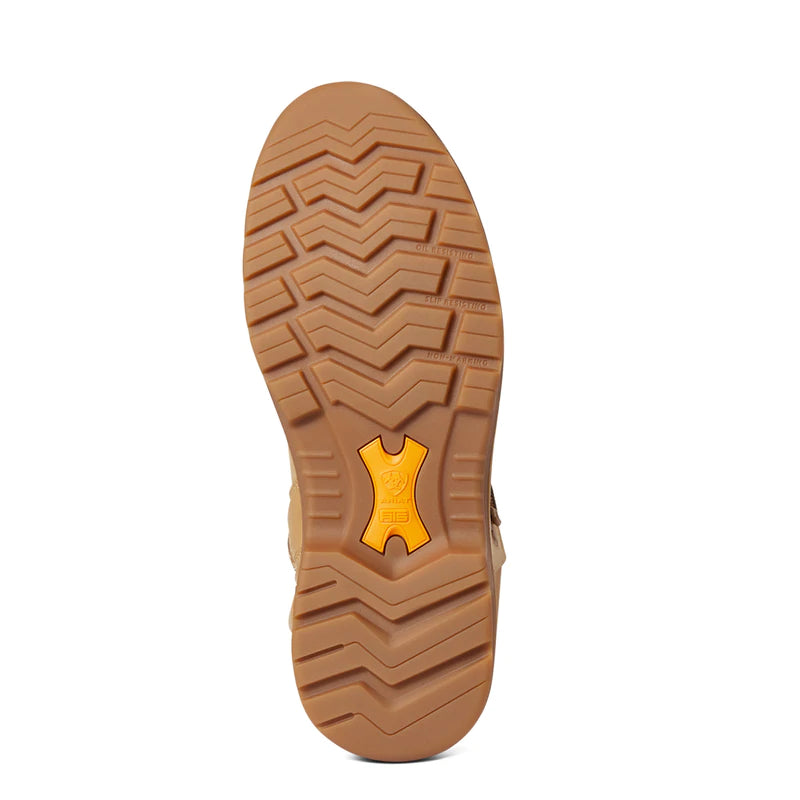 Ariat Mens Turbo Hamersley 6" Side Zip, Carbon Toe - Wheat