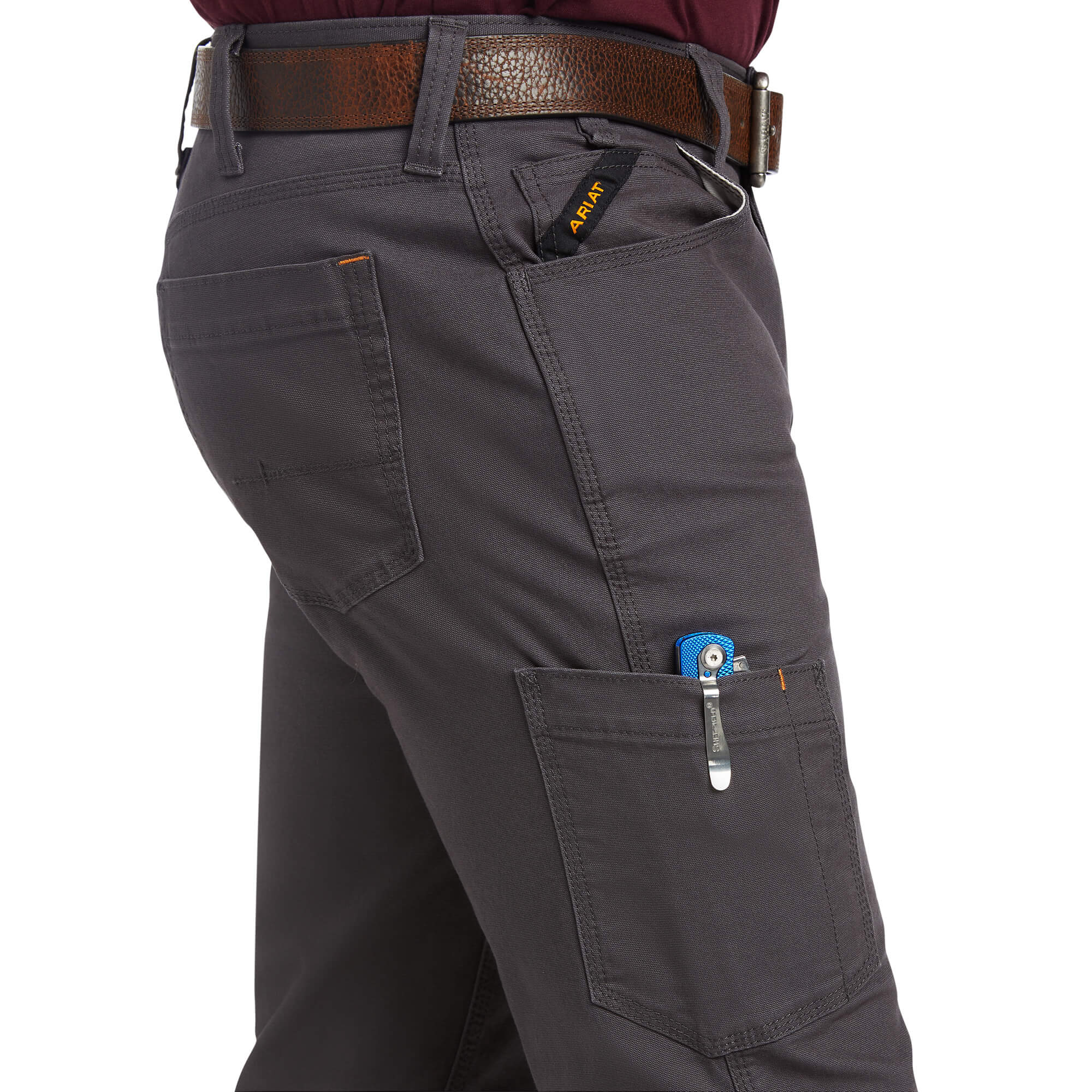 10036733 Ariat Mens Rebar M7 Rocker Durastretch 34" leg Jean Grey