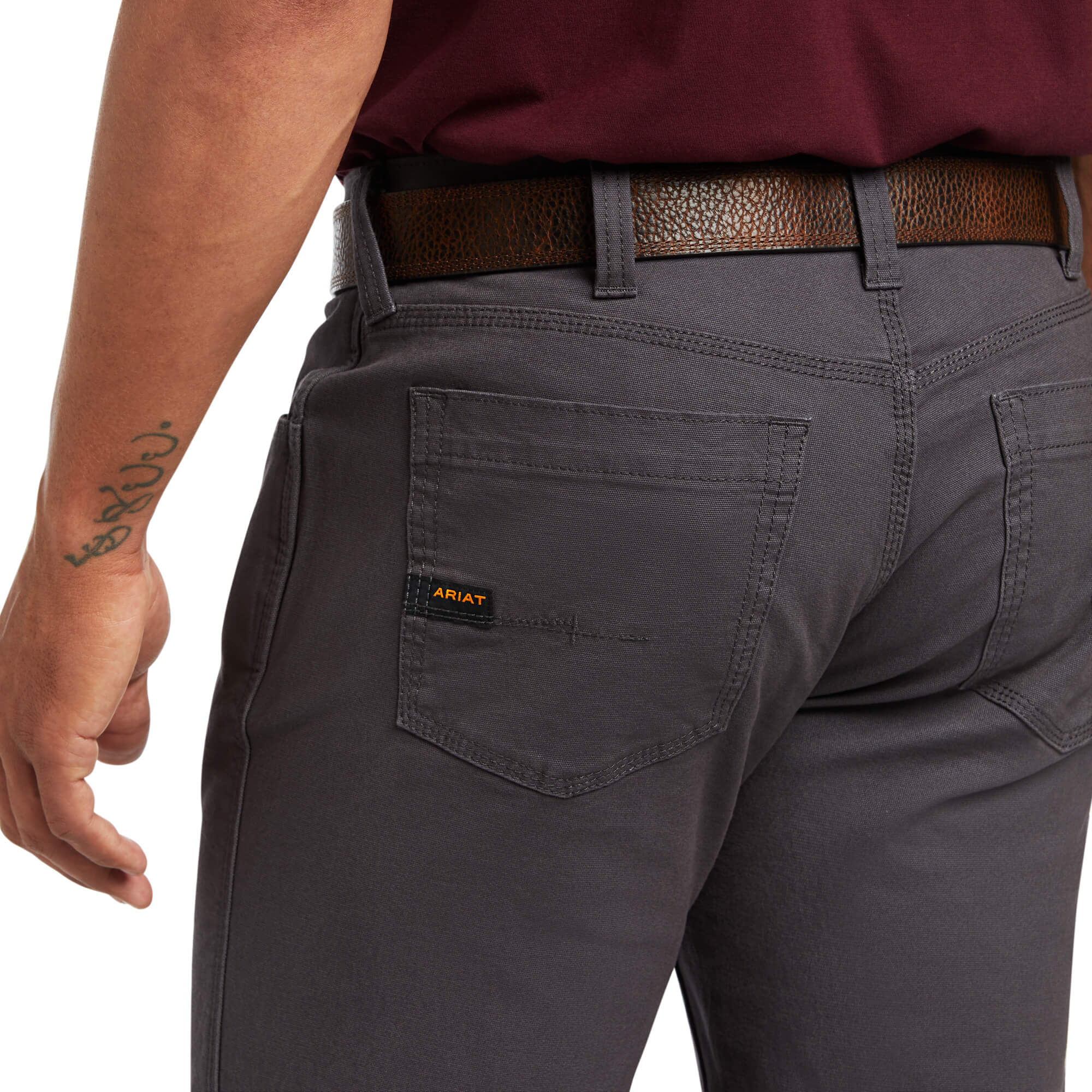 10036733 Ariat Mens Rebar M7 Rocker Durastretch 34" leg Jean Grey