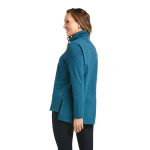 10037341 Ariat Ladies Real Funnel Sweater Eurasian Teal