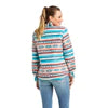 10037454 Ariat Ladies Real Shacket Shirt Jacket Marsala Serape