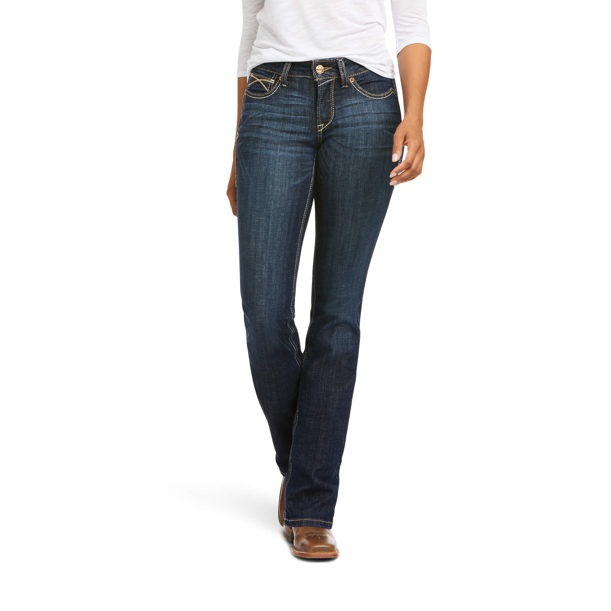 10037684 Ariat Ladies REAL Perfect Rise Bootcut Leg Jean Kimberly Rascal
