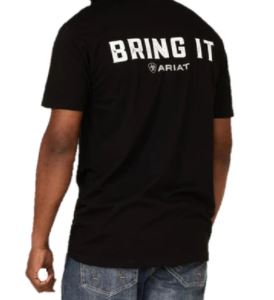 10039109 Ariat Mens Bring It Tee Black