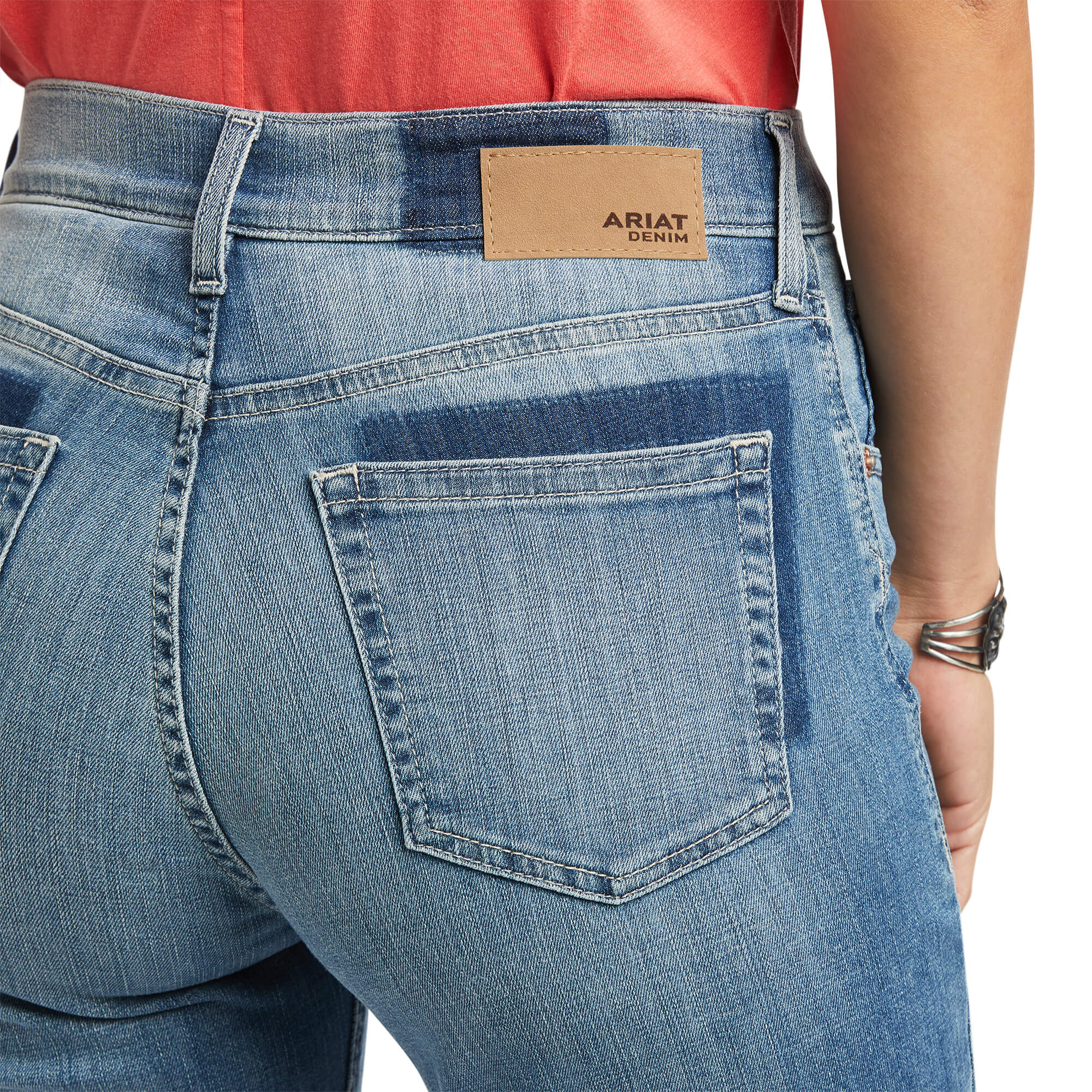 10039595 Ariat Ladies Boyfriend High Rise Straight Reg Leg Jean Jordana Bombshell