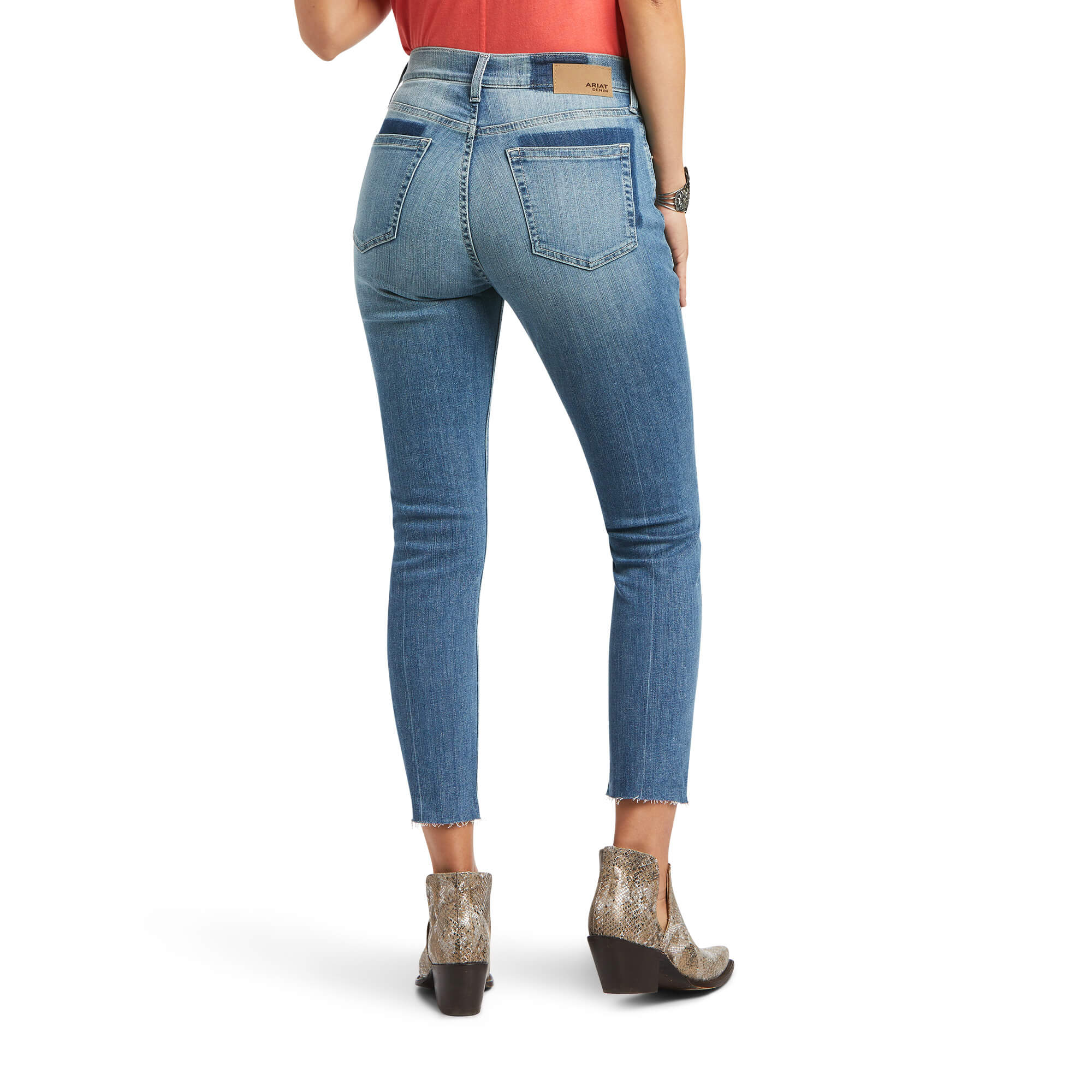 10039595 Ariat Ladies Boyfriend High Rise Straight Reg Leg Jean Jordana Bombshell