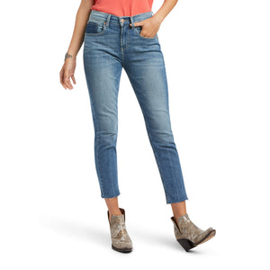 10039595 Ariat Ladies Boyfriend High Rise Straight Reg Leg Jean Jordana Bombshell