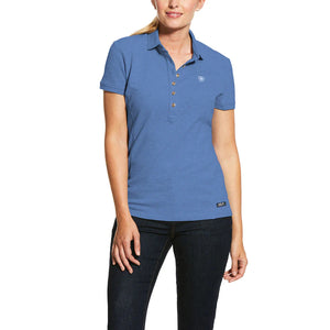 10040831 Ariat Ladies Prix 2.0 Polo Light Blue