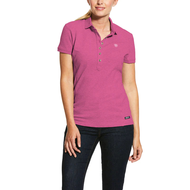 10040836 Ariat Ladies Prix 2.0 Polo Light Carmine Rose