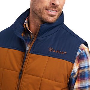 10041524 Ariat Mens Crius Insulated Vest Chestnut/Navy
