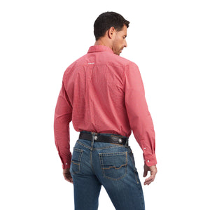 10041550 Ariat Mens Pro Series Nevin Stretch Classic LS Shirt Tango Red