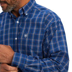 10041552 Ariat Mens Pro Series Naveen Classis LS Shirt Sapphire