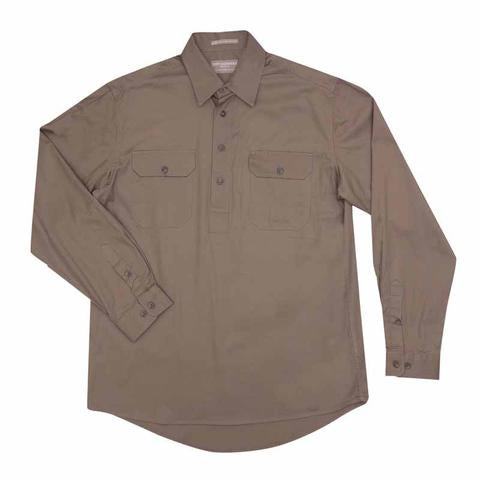 30303BWN Boys Lachlan Work Shirt Brown - Just Country