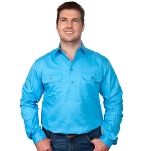 Just Country Mens Cameron Workshirt Sky