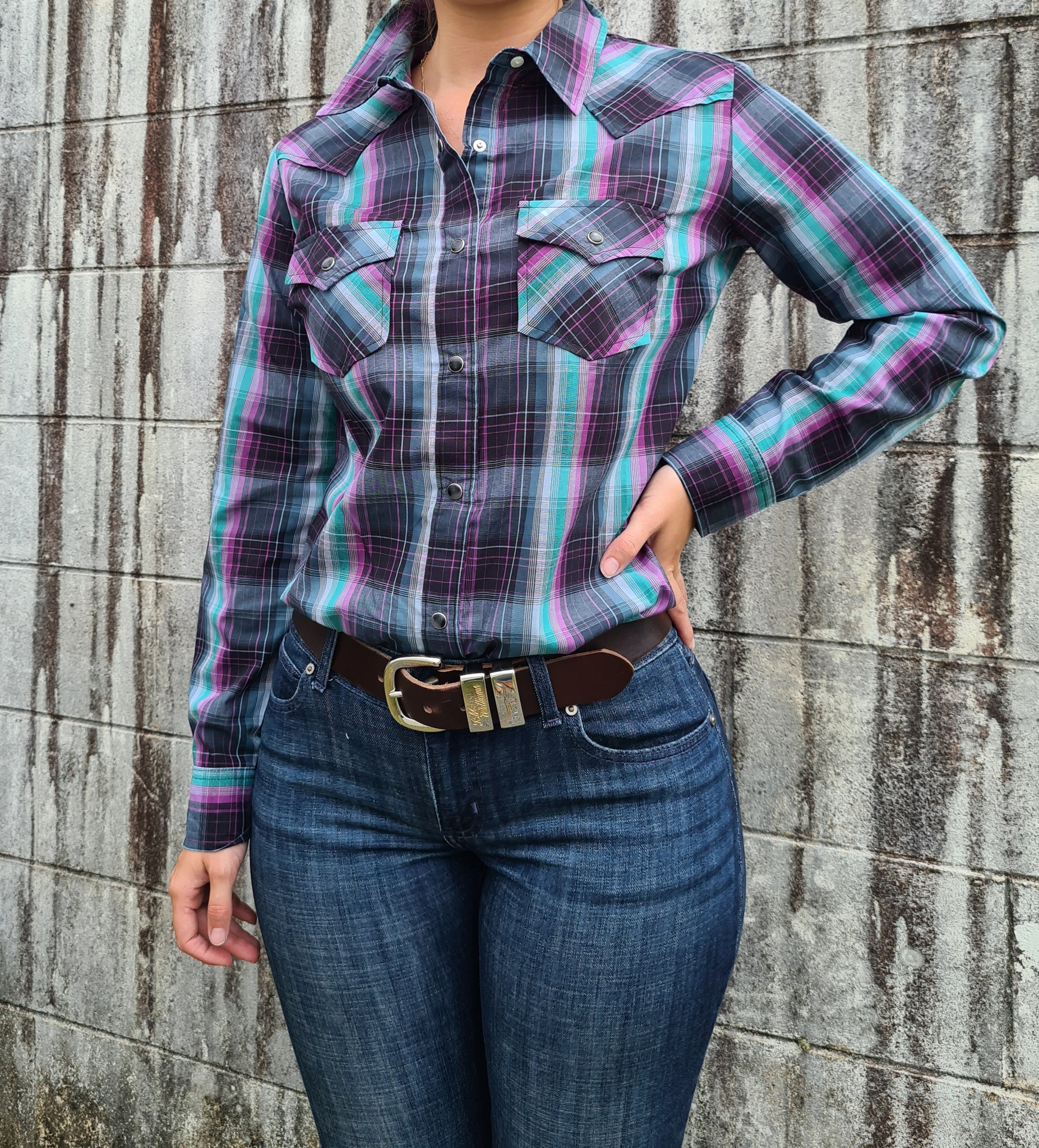 LWE461M Wrangler Q Ladies Essential L/S Shirt