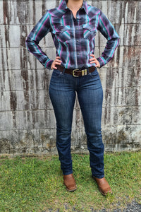 09MWTDS34 Wrangler Q Ladies Essential Straight Reg Leg Jean