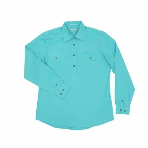 Just Country Jahna Womens Workshirt Turquoise