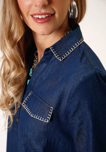 03-057-0594-7074 BU Roper Ladies Studio West Collection L/S Dress