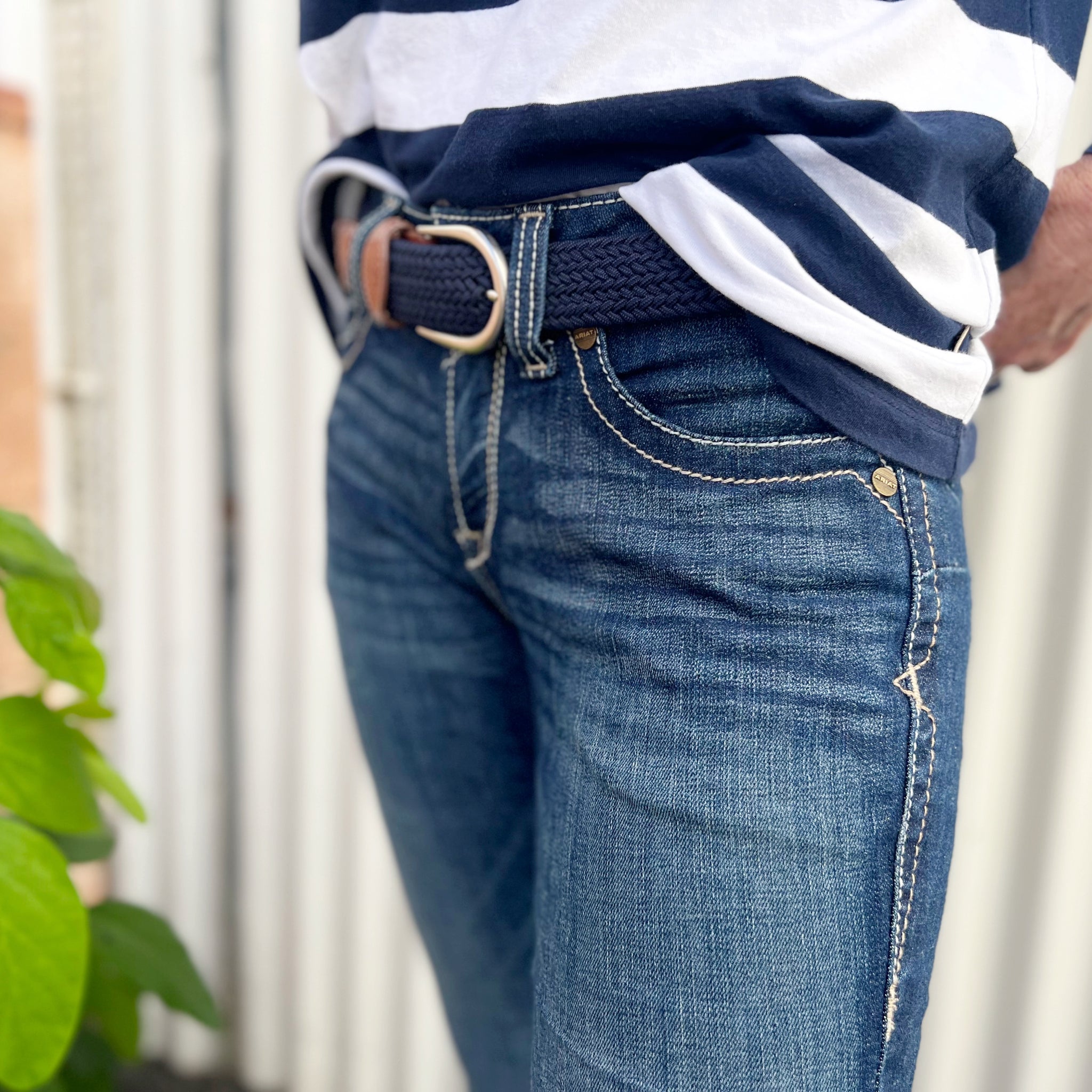 10039610 Ariat Ladies Mid Rise Bootcut Corinne Pacific Jean