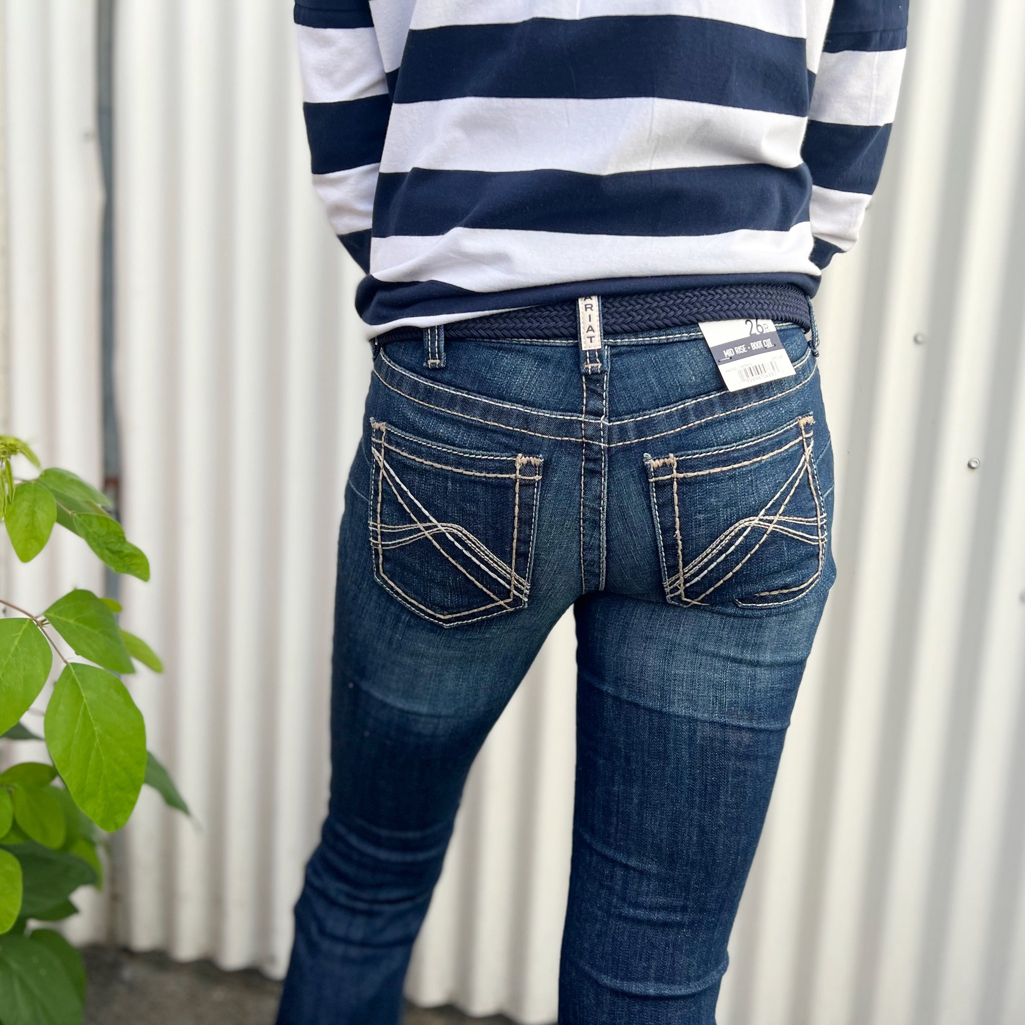 10039610 Ariat Ladies Mid Rise Bootcut Corinne Pacific Jean