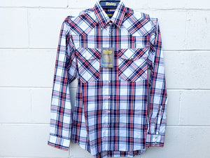 BS70210_CCHP Bisley Mens Western Shirt Check Red