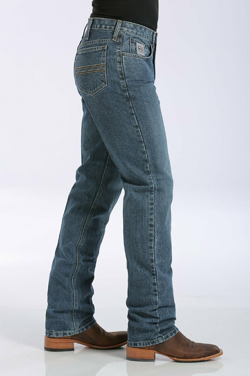 MB98034001 Cinch Mens 34" Leg Silver Label Light Wash Jean