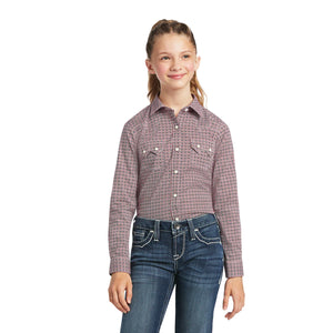 10038068 Ariat Girls Real Modern Mosiac LS Shirt