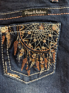 Pure Western Girls Lola Slim Leg Jean Midnight