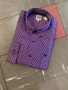 MTW1105232 Cinch Mens Purple L/S Shirt