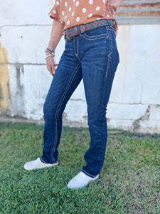 10040797 Ariat Ladies R.E.A.L. Mid Rise Clarissa Straight Jean 34 & 36" leg lengths