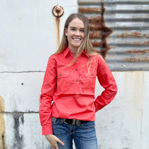 50505HCL Ladies Jahna Women’s Work Shirt Hot Coral