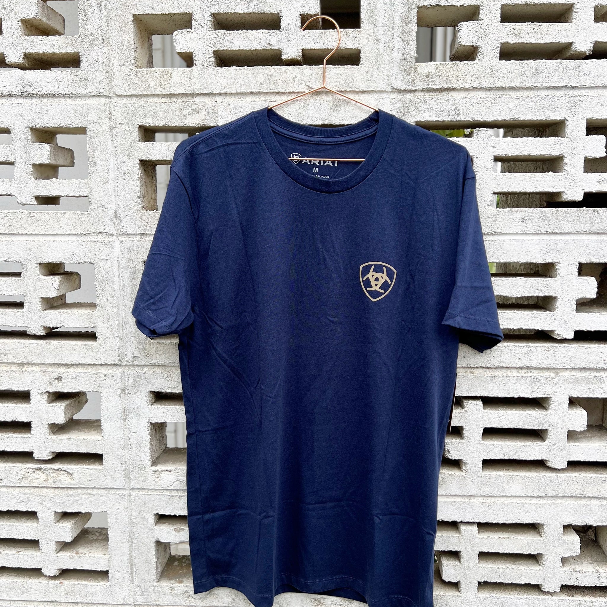 10040877 Ariat Mens Monument Sunset SS Tee Teal Midnight Navy