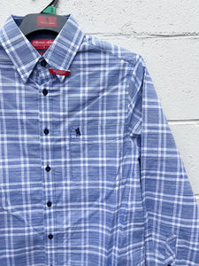T2S1118030 Thomas Cook Mens Cambridge Check 1-pkt L/S Shirt Light Blue