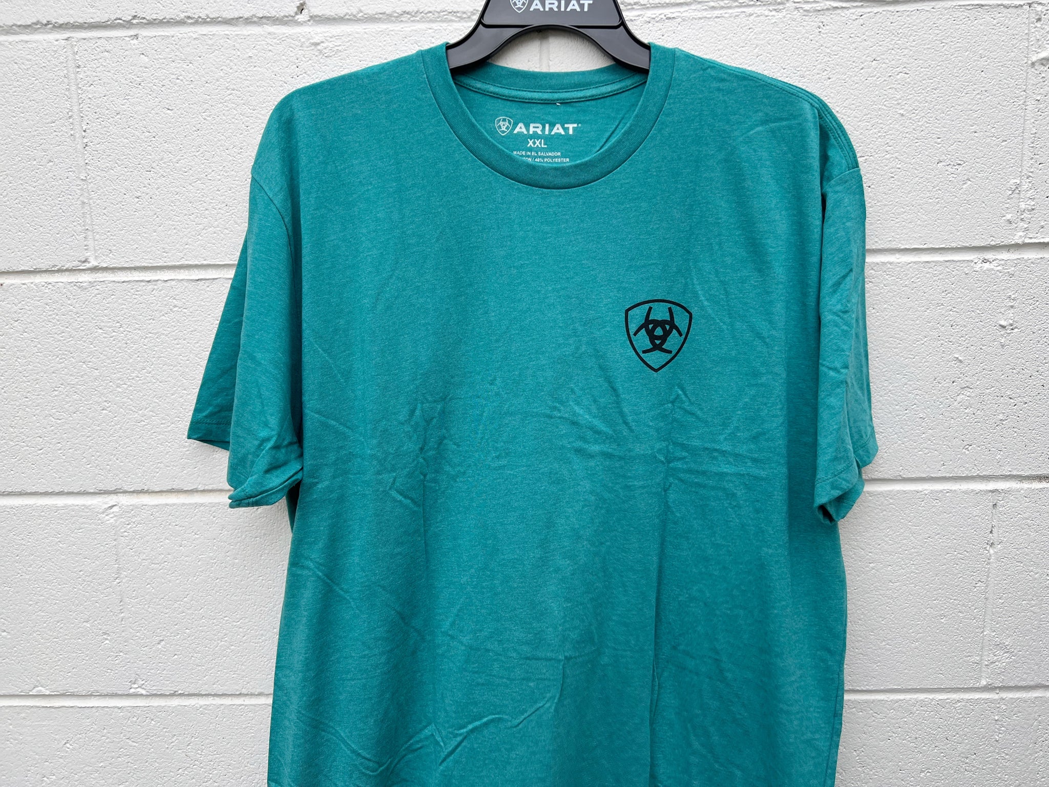 10040876 Ariat Mens Diamond Wood SS Tee Teal Green Heather